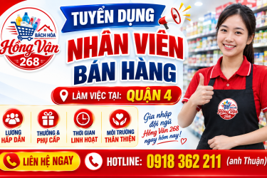 Tuyển dụng nhân viên bán hàng Quận 4